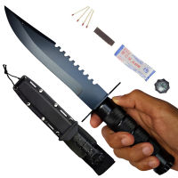 มีดใบตาย Survival Hunting Knife HK-205 ขนาด 11.4 นิ้ว (29 ซม.) พร้อมอุปกรณ์ดำรงชีวิต