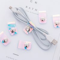 3pcs/lot Fashion PVC Transparent Cable Winder Earphone Cable Organizer Headphone Cable Winder Wire Organizer Clips Cord Holder Cable Management