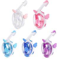 Unicorn Diving Mask Waterproof Anti-Fog Anti-Leak Snorkeling Mask Kids Full Face Snorkeling Diving Mask Vent Tube Safe Breathe