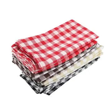 Plain Striped Linen Cotton Blended Dinner Cloth Napkins Placemats Tea  Towels Set of 12 (17 x