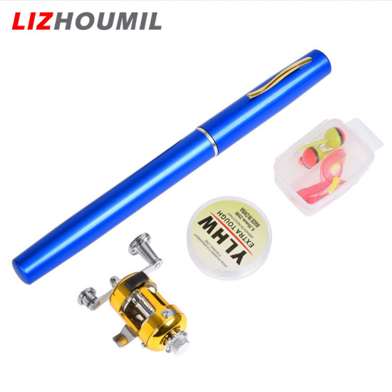 Lizhoumil fishing rod reel combo set mini telescopic portable