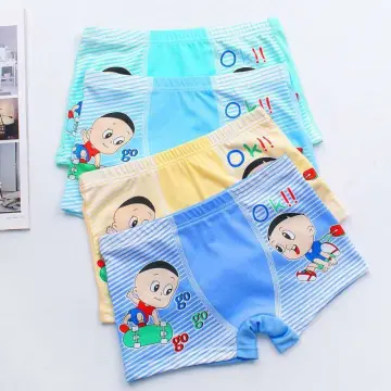Cute Cartoon Children's Wholesale Striped Breathable Pure Cotton Male and  Female Baby Boxer Briefs - China Underpants and Panties price