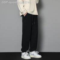 คุณภาพสูง☃Mt บาสเกตบอลวิ่งกางเกงแฟชั่นสีดำหลวมเลกกิ้งแบบถัก Streetwear ผู้ชาย