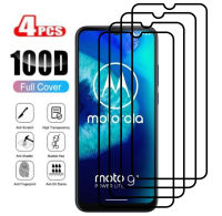 4Pcs 9D กระจกนิรภัยสำหรับ Motorola Moto G8 Power Full Cover Screen Protector กระจกนิรภัยสำหรับ Moto G8 Power Lite ฟิล์ม-TIOH MALL