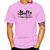 เสื้อยืดลําลอง ผ้าฝ้าย 100% แขนสั้น พิมพ์ลายกราฟฟิค Buffy Vampire Retro 1990S สีเทา สีดํา สําหรับผู้ชาย ผู้หญิง ของขวัญคริสต์มาส FGQ9