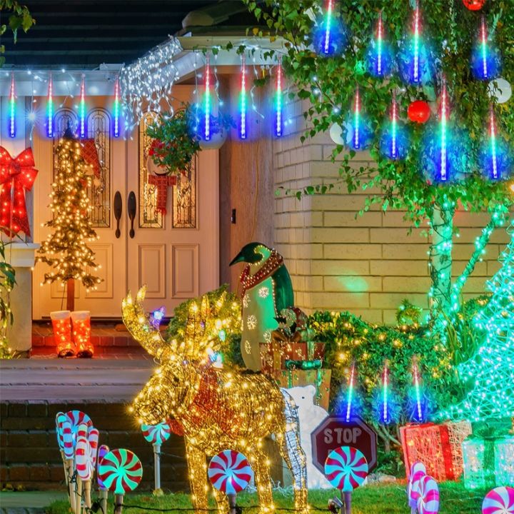solar-led-meteor-shower-light-holiday-string-light-waterproof-fairy-garden-decor-outdoor-led-street-garland-christmas-decoration