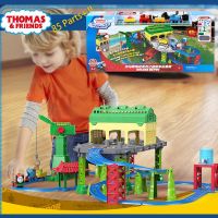 ชุดรถไฟติดเครื่องยนต์ Thomas And Friends ของแท้สำหรับเด็กคริสต์มาส FJK21รถไฟของเล่นลู่วิ่ง2ชุดรถยนต์