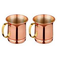 2X Pure Copper Beer/Milk Mug,Handcrafted Moscow Mule Cup,Moscow Mule,Drinkware Tableware