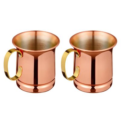2X Pure Copper Beer/Milk Mug,Handcrafted Cup,,Drinkware Tableware