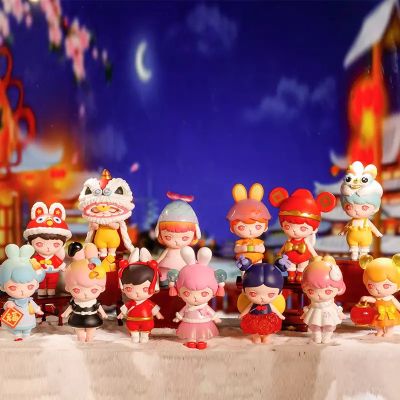 [แบบแยก]  Bunny Happy Spring Festival series  ของสะสม ของเล่น น่ารัก กระต่าย Arttoy Blindbox Designer Toy