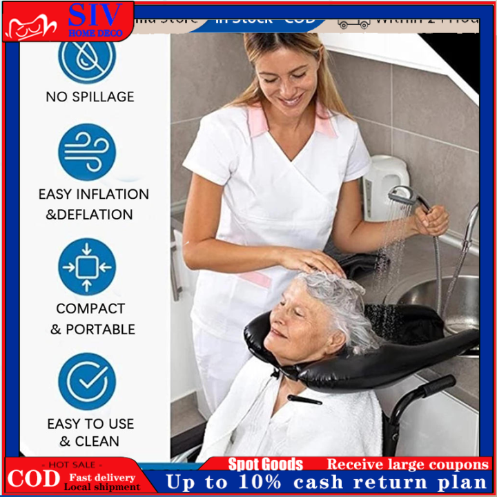 Portable Shampoo Bowl Inflatable Hair Washing Tray for Sink Hair
