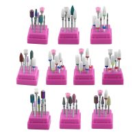 7 Pcs Ceramic Diamond Nail Drill Bits Set Carbide Milling Cutter for Manicure Milling Cutters for Metal Milling Cutter Nail Art