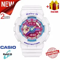 【BABY G】 Đồng Hồ Thể Thao Nữ Jam Tangan Wanita Perempua Baby G BA112 Đồng Hồ Đeo Tay Thể Thao Cho Bé Gái Có Đèn LED Giờ Thế Giới Chống Nước Và Chống Nước Hiển Thị Thời Gian Kép Bảo Hành 2 Năm BA-112-7A