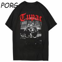 เวรเอ้ย  Tupac 2pac สีดํา Tshirt Shakur ฮิปฮอปเสื้อยืด Makaveli แร็ปเปอร์ฉาวโฉ่บิ๊กหนุ่มอันธพาล Koba La NS-5XLS-5XL