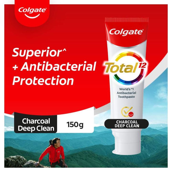 COLGATE Total 12 Charcoal Deep Clean Toothpaste 150g 2024 Expiry