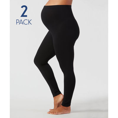กางเกงเลกกิ้งคุณแม่ mothercare black maternity leggings - 2 pack NB411