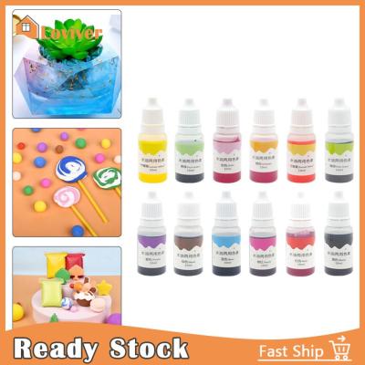 Loviver 12 Bottle Liquid Food Grade Coloring Pigments Soap Dye Cookie Icing Supplies