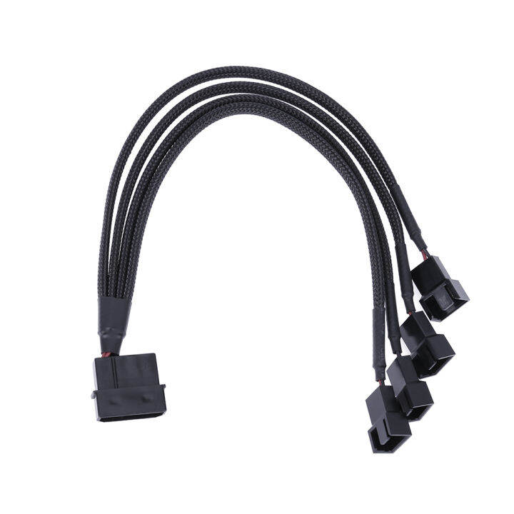 vktech-4pin-ide-molex-ถึง4พอร์ต3pin-4pin-คูลเลอร์พัดลมระบายความร้อนแยกสายไฟ