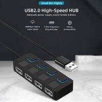 USB ฮับ2.0ตัวแยก USB ที่พ้วง USB 4พอร์ตตัวขยาย USB หลายตัว USB ฮับ2.0ใช้อะแดปเตอร์ไฟ USB ฮับ2.0 USB พร้อมสวิตช์สำหรับคอมพิวเตอร์พีซี