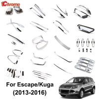 For Ford Escape Kuga 2013 2014 2015 2016 Chrome Front Rear Fog Light Door Handle Cover Body Molding Trim Decoration Car Styling