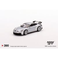 MINIGT1:64 Silver 911 (992)GT3 alloy car model MGT 390 Die-Cast Vehicles