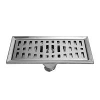 Large-Traffic Stainless Steel Bathroom Shower Square Floor Waste Grate Sanitary 20Cm X10Cm Floor Drain