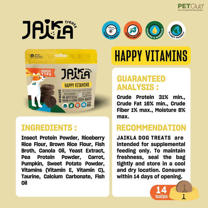 petclub-jaikla-ขนมสุนัขเพื่อสุขภาพ-สูตร-happy-vitamins-วิตามินสูง-เสริมสร้างภูมิคุ้มกัน-80g