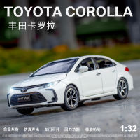 (บรรจุกล่อง) 1:32จำลอง Corolla รุ่นรถโลหะผสมเสียงและแสงเปิดประตูโมเดลรถของเล่นเด็ก