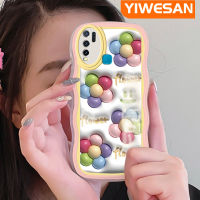 YIWESAN เคส Y50สำหรับ VIVO Y30 Y30i 3D ลายการ์ตูนดอกไม้สีสันสดใสสุดสร้างสรรค์เคสโทรศัพท์แบบใสป้องกันเลนส์กล้องเคสนิ่มโปร่งใสกล่องกันกระแทกซิลิโคน