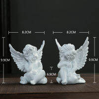 Cute Resin Angel Baby Statues Modern Character Figurine Fairy Garden Sculpture Art Crafts Home Decoration Accessories Ornaments