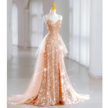 Buy Rose Gold Gown For Women online | Lazada.com.ph