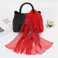 ✐☈  Women Floral Silk Scarf Outdoor Casual Chiffon Shawl Ladies Girls Neck Decorative Scarves Trendy Beach Towel 160cm