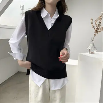Shop Sleeveless Sweater Women Korean Style with great discounts and prices  online - Jan 2024