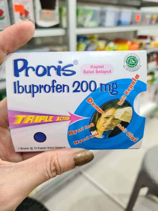 PRORIS IBUPROFEN 1 STRIP ISI 10 KAPLET OBAT DEMAM / SAKIT KEPALA ...