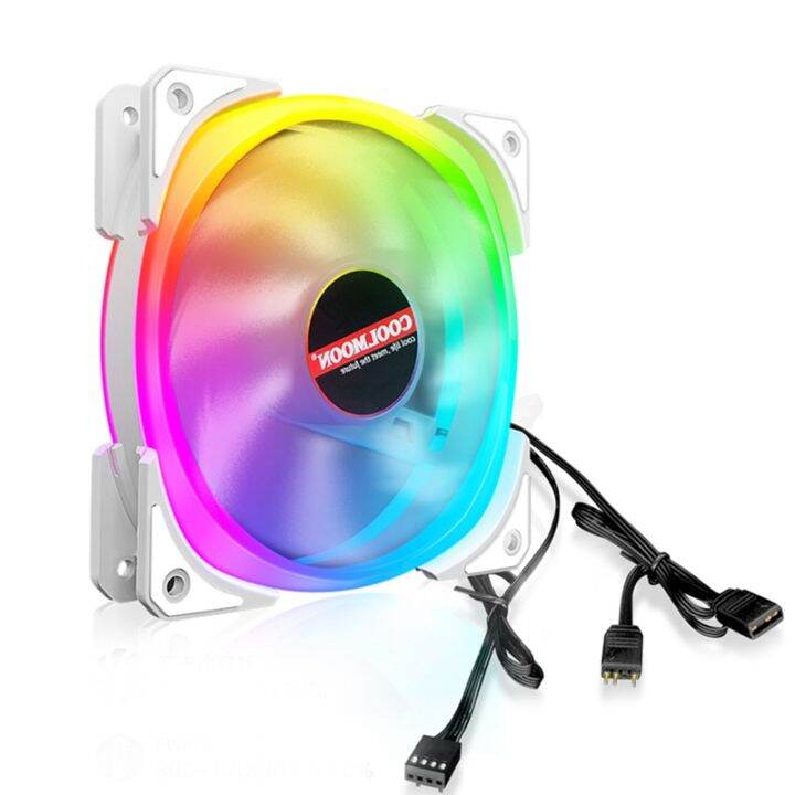 COOLMOON CPU Cooler ARGB 120mm 4 Pin Radiator Quiet PWM PC Cooling ...