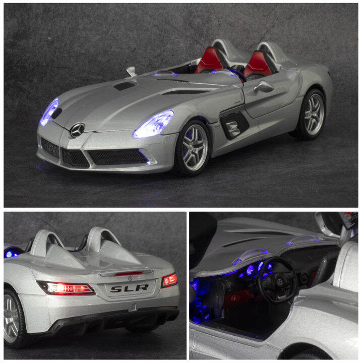 diecast-1-24-toy-alloy-model-car-slr-roadster-miniature-metal-vehicle-collection-for-children-display-2022-christmas-gifts-boys