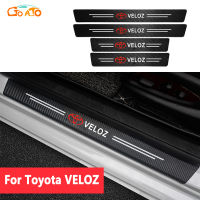 GTIOATO สำหรับ Toyota Veloz 4ชิ้น คาร์บอนไฟเบอร์ แผ่นกันรอยประตูรถยน กันรอยประตูรถยนต์ สติ๊กเกอร์ติดรถ