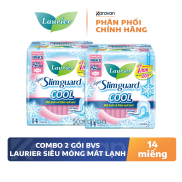 Băng vệ sinh Laurier Super Slimguard Cool siêu mỏng mát lạnh 25cm gói 14