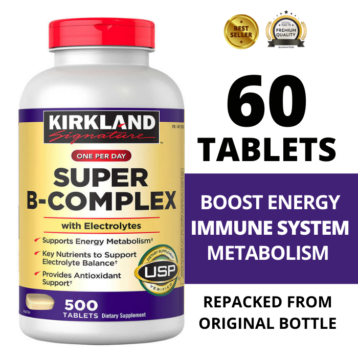 Repacked Kirkland Super B Complex With Electrolytes 60 Tablets | Lazada PH