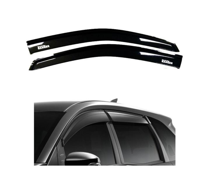 กันสาด ฟอร์ด เรนเจอร์ Ford Ranger 2012-2019 (2ประตู) สีดำ