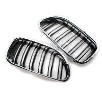 Chrome Grilles รถด้านหน้ากระจังหน้า Dual Slat Grille สำหรับ BMW F30 F35 E90 E91 E36 F15 F18 F06 F12 F22อุปกรณ์เสริมอัตโนมัติ