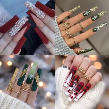 30 Simple Yet Beautiful Nail Extension Designs to Adorn Yourself |  Valentines nail art designs, Christmas nail designs, Nail art designs