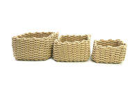 Rope basket set3pcs.ชุดตะกร้าเก็บของ 3 ชิ้น/เซ็ต