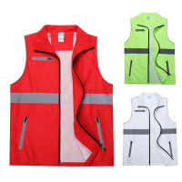 Summer Reflective Mens Working Clothes Overalls Male Sleeveless Mesh Fishing Outdoor Outdoor Photography Jacket Vest For Men