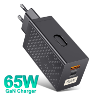 GaN Tech USB-A USLION เครื่องชาร์จ USB-C,ที่ชาร์จ PD 2พอร์ต USB PD QC3.0 SCP FCP AFC PPS PD65W อะแดปเตอร์ชาร์จในรถยนต์ติดผนังปลั๊ก EU สำหรับ iPhone 12 13 14 14 Pro สำหรับ Samsung Galaxy S23สำหรับ Mate50 Huawei