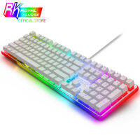 Original RK918 Wired Mechanical Keyboard, RGB Backlit Gaming Keyboard with Large LED Sorrounding Side Lamp,108 Keys