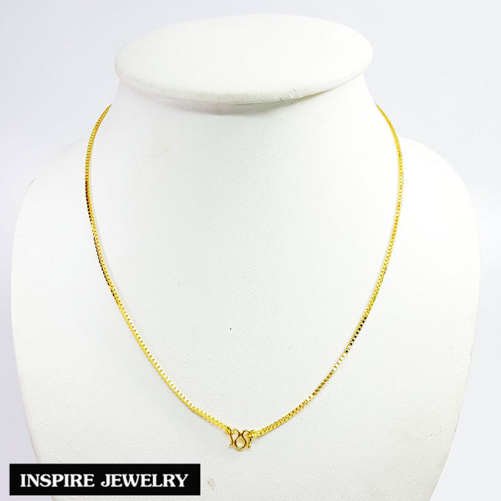 Inspire Jewelry ,สร้อยคองานDesign   หุ้มทองแท้ 100% 24K  ขนาด 18 นิ้ว