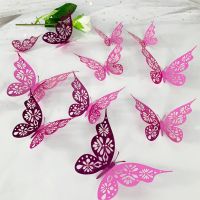 ✔ 12/24pcs Newest 3D Colorful Butterflies Wall Sticker Beautiful Butterfly Home Decor Wedding Party Room Decoration Wall Decals