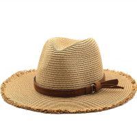 New Spring Summer Straw Hat Ladies Classic Jazz Top Hat Men Retro Sun Hat Breathable Panama Hat Seaside gentleman Girl Beach Hat