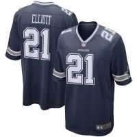 ? Dallas Cowboys Football Uniform No. 21 Ezekiel Elliott Jersey Mens